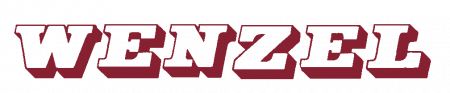 WENZEL-Schriftzug dunkelrot-transparent
